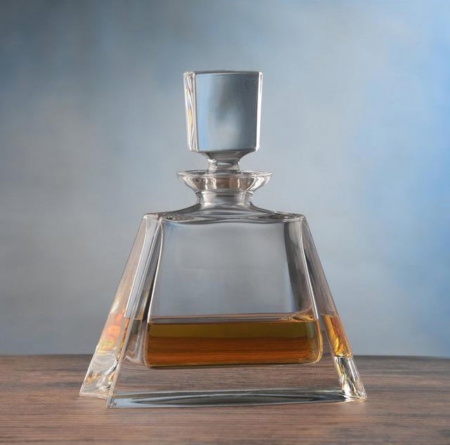 Crystalite Bohemia Boston Crystal Glass Spirits Decanter, 550ml, Clear 24% Lead Crystal Whisky/Rum