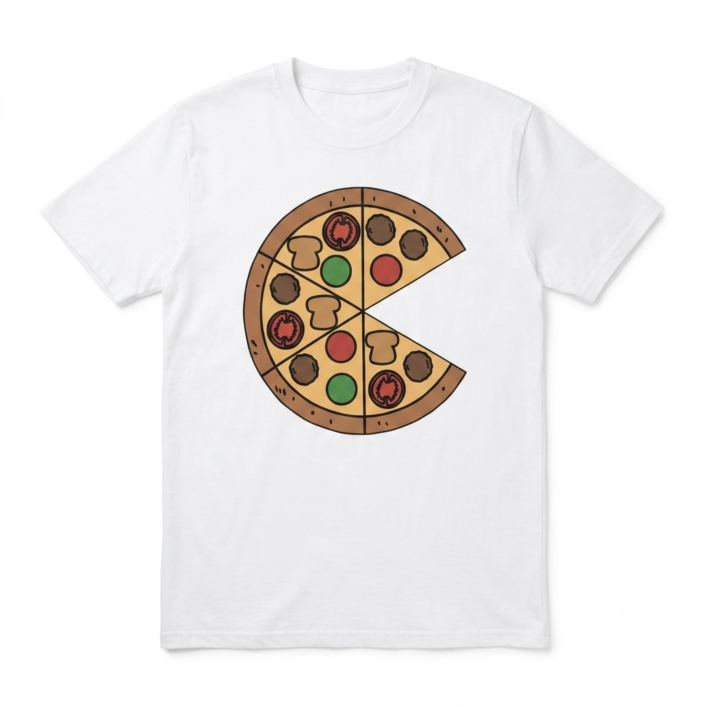 Daddy & Baby Matching Set - T-Shirt & Onesie - Pizza & Slice - White - Large only