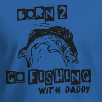 Daddy & Baby Matching Set - T-Shirt & Onesie - Gone Fishing - Blue