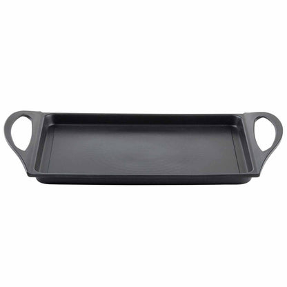 Tablecraft Die Cast Aluminium Non-Stick Flat Griddle Pan Pan - Induction Safe, Heavy Duty 45.5cm
