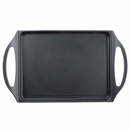 Tablecraft Die Cast Aluminium Non-Stick Flat Griddle Pan Pan - Induction Safe, Heavy Duty 45.5cm