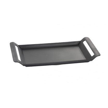 Die Cast Aluminium Non-Stick Flat Griddle Pan with handles on a white background