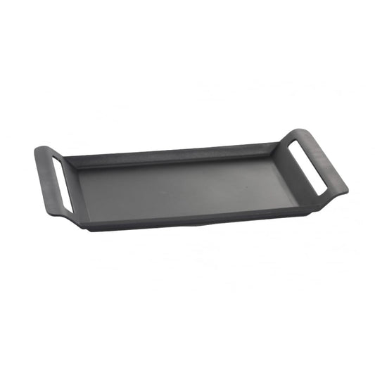 Die Cast Aluminium Non-Stick Flat Griddle Pan with handles on a white background