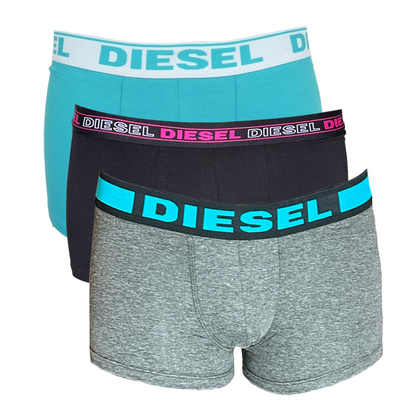 Diesel Men’s Boxer Shorts 3-Pack underwear – Cotton Stretch Trunks Choice of Colours  (M, L, XL)