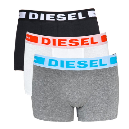 Diesel Men’s Boxer Shorts 3-Pack underwear – Cotton Stretch Trunks Choice of Colours  (M, L, XL)