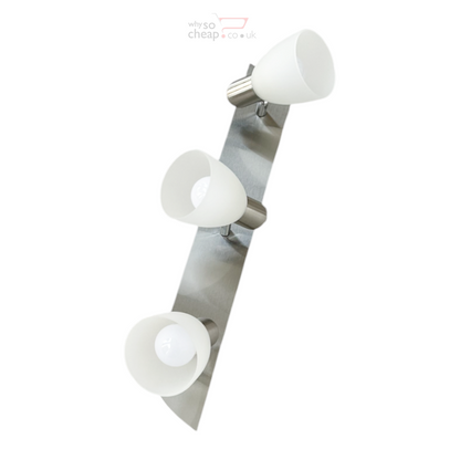 Eglo Enea-C 3 Bulb Bar Spotlight Dimmable – E14-Led RGB Bulbs Included – Matt Nickel SKU 75375