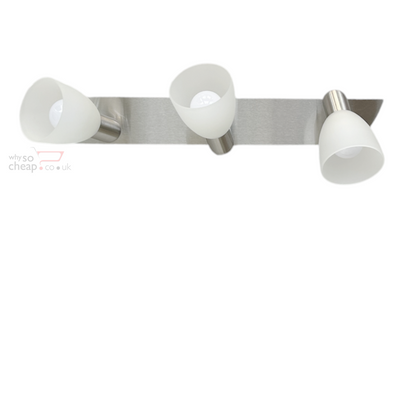 Eglo Enea-C 3 Bulb Bar Spotlight Dimmable – E14-Led RGB Bulbs Included – Matt Nickel SKU 75375