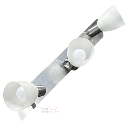 Eglo Enea-C 3 Bulb Bar Spotlight Dimmable – E14-Led RGB Bulbs Included – Matt Nickel SKU 75375