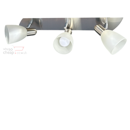 Eglo Enea-C 3 Bulb Bar Spotlight Dimmable – E14-Led RGB Bulbs Included – Matt Nickel SKU 75375