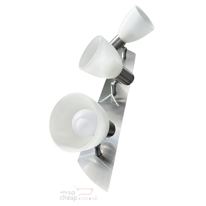 Eglo Enea-C 3 Bulb Bar Spotlight Dimmable – E14-Led RGB Bulbs Included – Matt Nickel SKU 75375