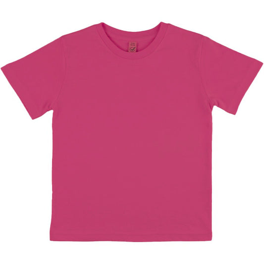 Earth Positive - Kids Organic Cotton T-Shirt - Hot Sweet Pink, Unisex