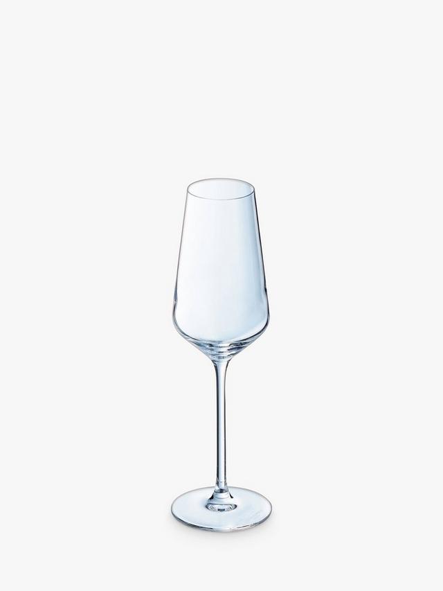 Eclat Cristal d'Arques Paris - Champagne Flutes, Set of 6, 230ml, Clear