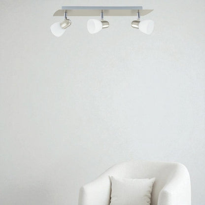 Eglo Enea-C 3 Bulb Bar Spotlight Dimmable – E14-Led RGB Bulbs Included – Matt Nickel SKU 75375