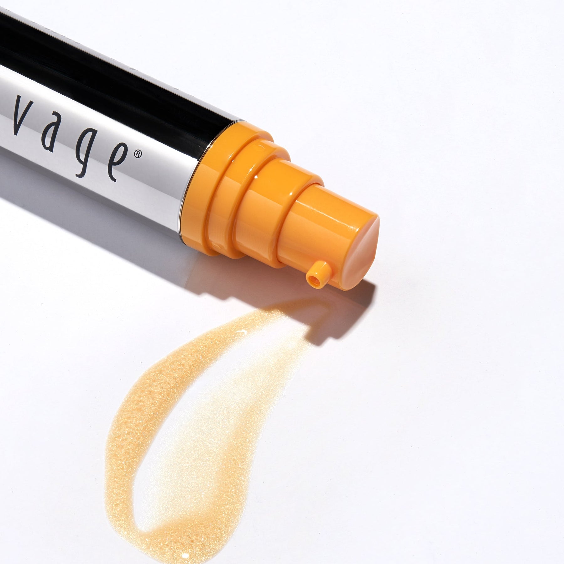 Elizabeth Arden Prevage Intensive Eye Serum product with a swatch of cream on a white background