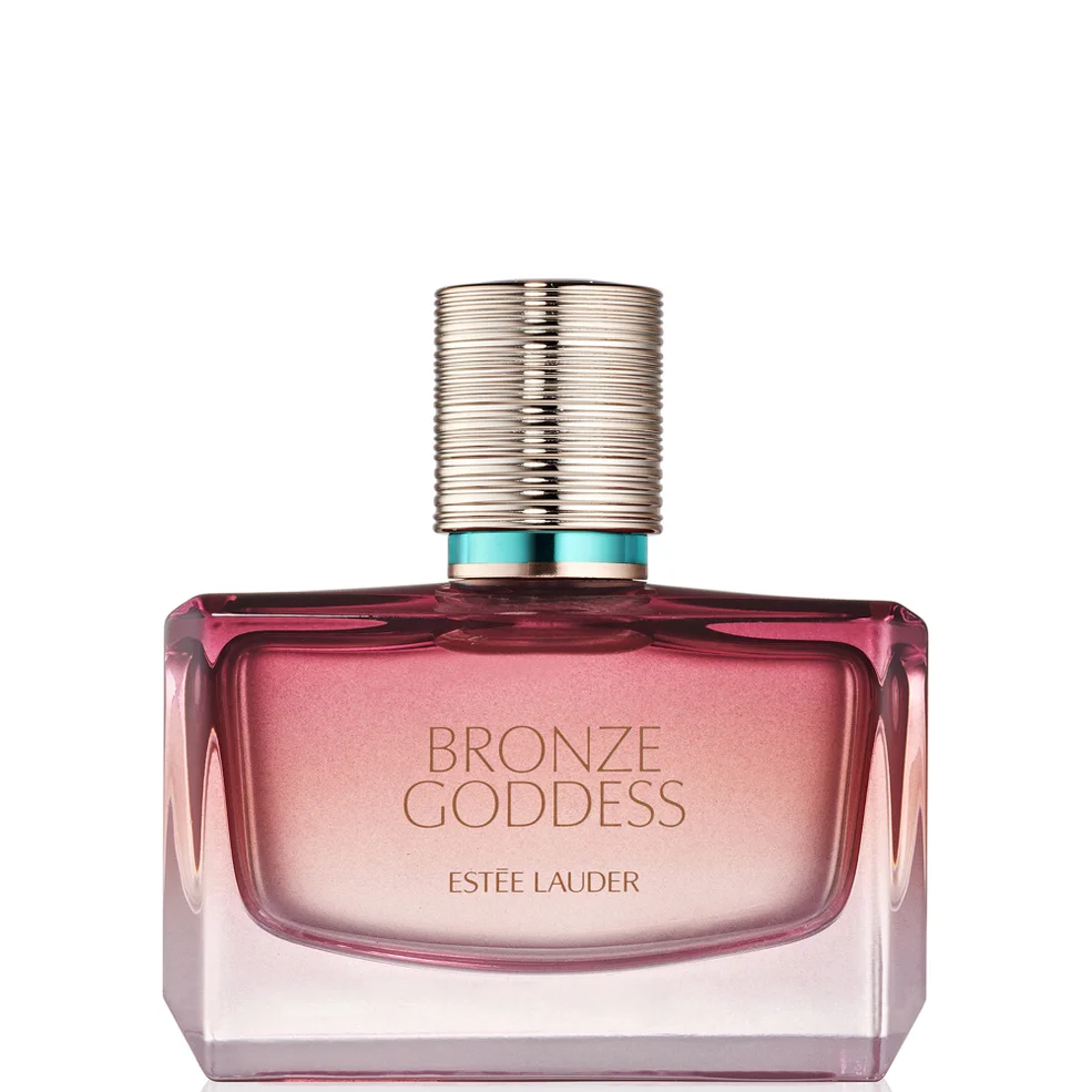 Estée Lauder Bronze Goddess perfume bottle on a white background