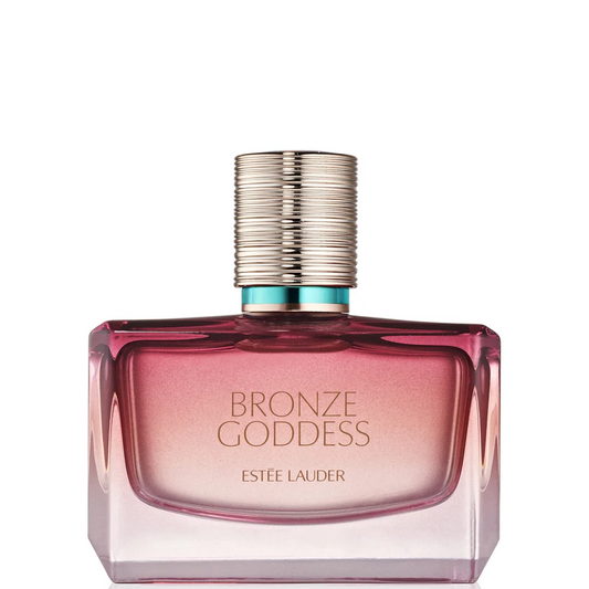 Estée Lauder Bronze Goddess perfume bottle on a white background