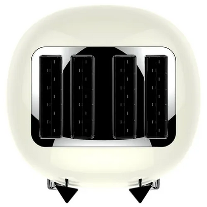 FUNKY Chunky LARGE Retro 4-slice Toaster, Extra Wide & Deep Slots, 6 Browning Levels - Cream