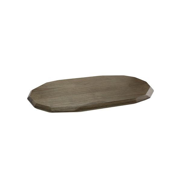 Fairmont & Main Wooden 40cm Food Board Stained Ash Oval Faceted Dishwasher Safe AS706R