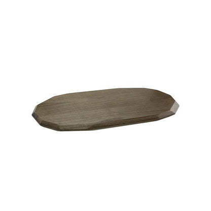 Fairmont & Main Wooden 40cm Food Board Stained Ash Oval Faceted Dishwasher Safe AS706R
