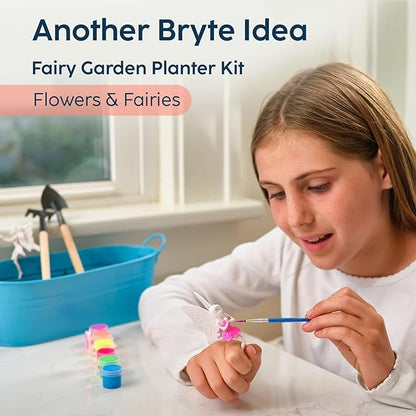 Bryte Fairy Garden & Flower Growing Kit inc Planter, Figurines, Seeds, Soil, Tools & More