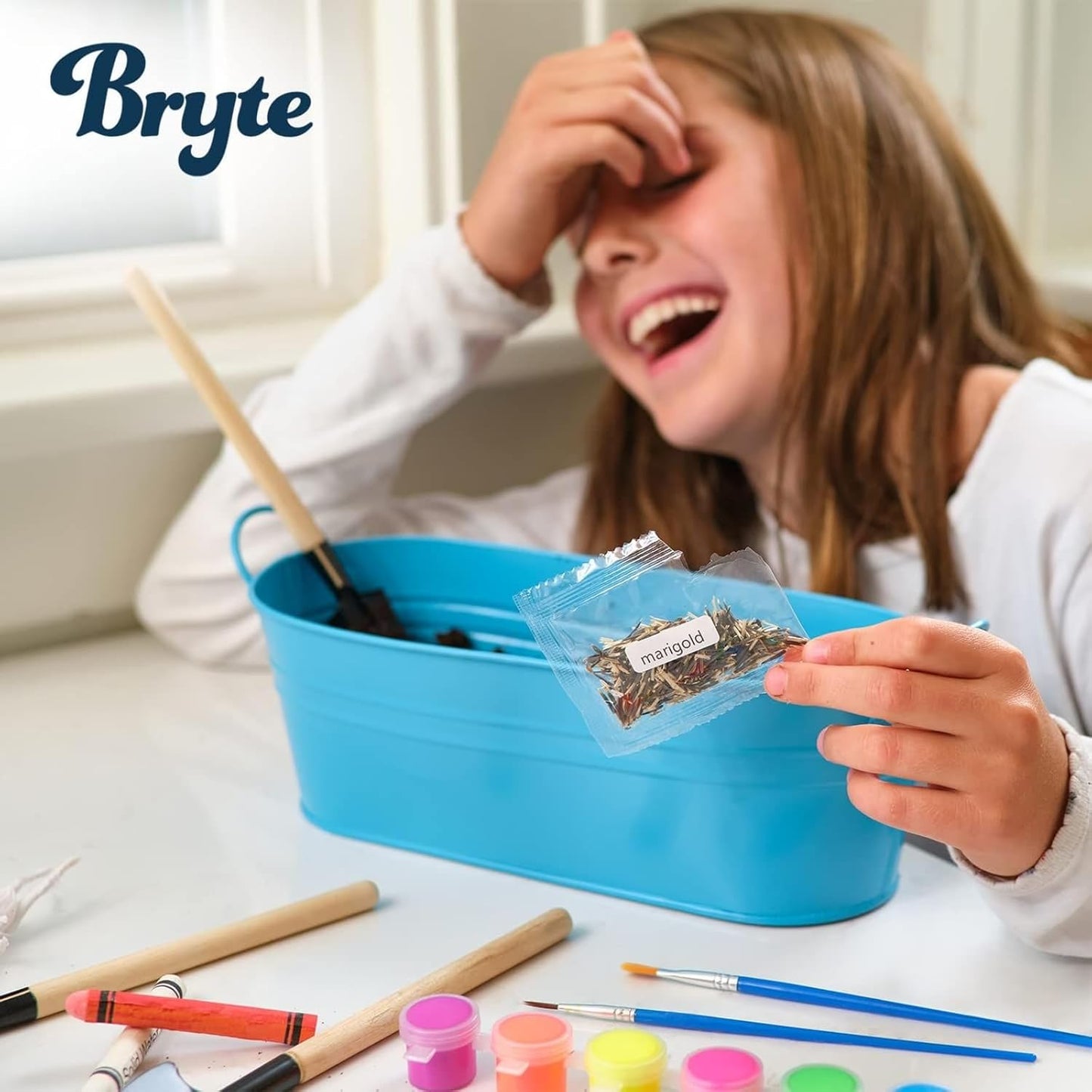 Bryte Fairy Garden & Flower Growing Kit inc Planter, Figurines, Seeds, Soil, Tools & More