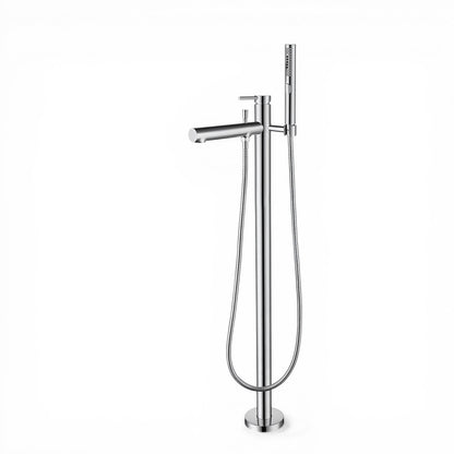 Chrome Floor Standing Bath Shower Mixer Tap by VURTU Braughing