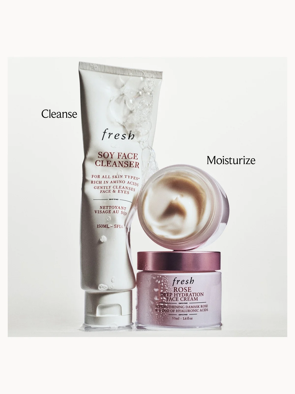 Fresh Soy Face Cleanser 400ml | Jumbo Size Gentle Daily Face Wash | Hydrating Soy Amino Acid Cleanser for All Skin Types
