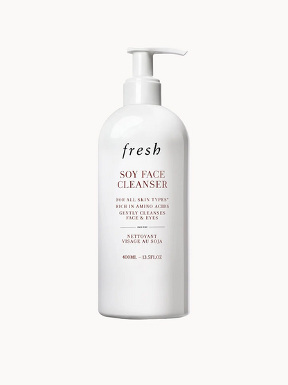 Fresh Soy Face Cleanser 400ml | Jumbo Size Gentle Daily Face Wash | Hydrating Soy Amino Acid Cleanser for All Skin Types