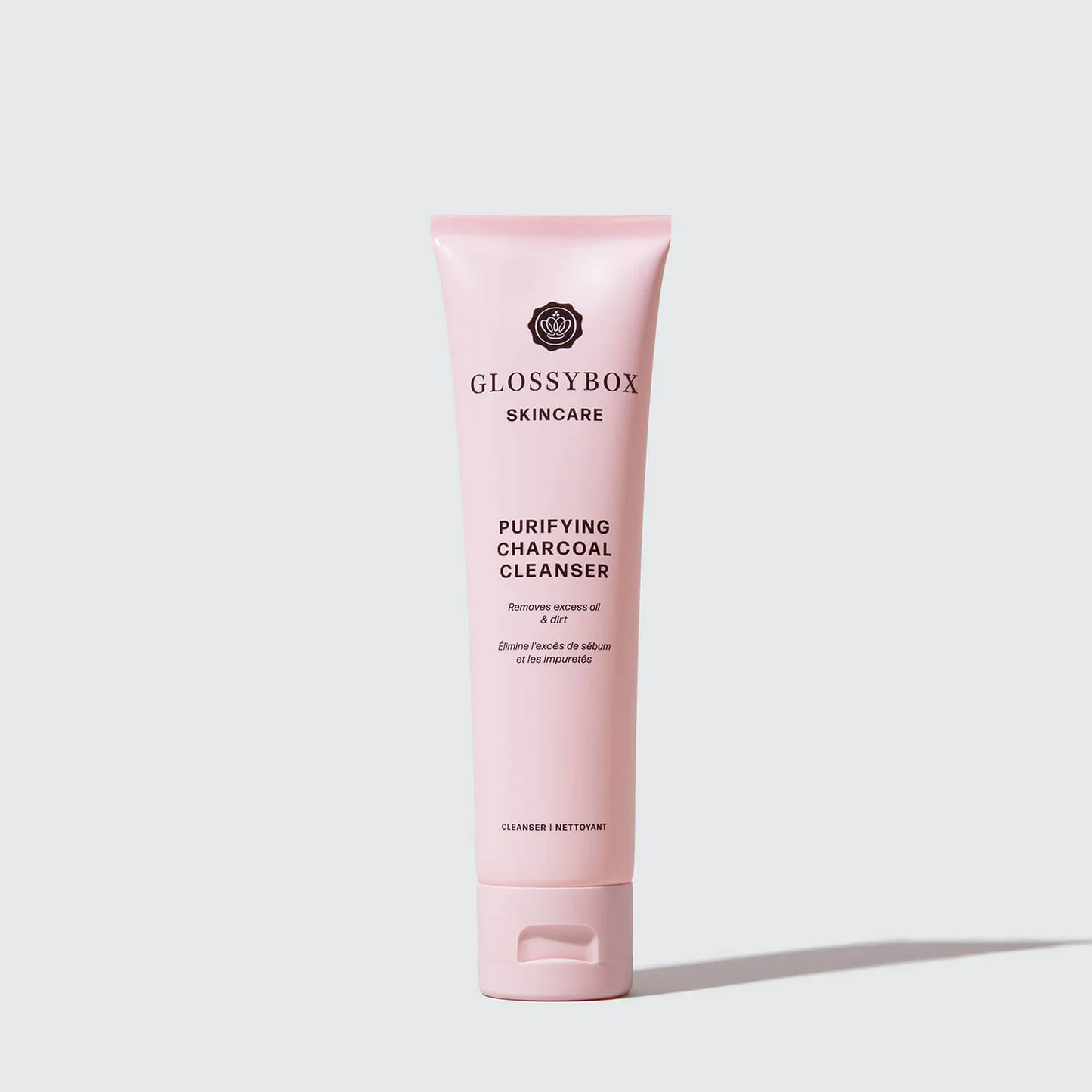 a pink tube of Glossybox - Purifying Charcoal Cleanser