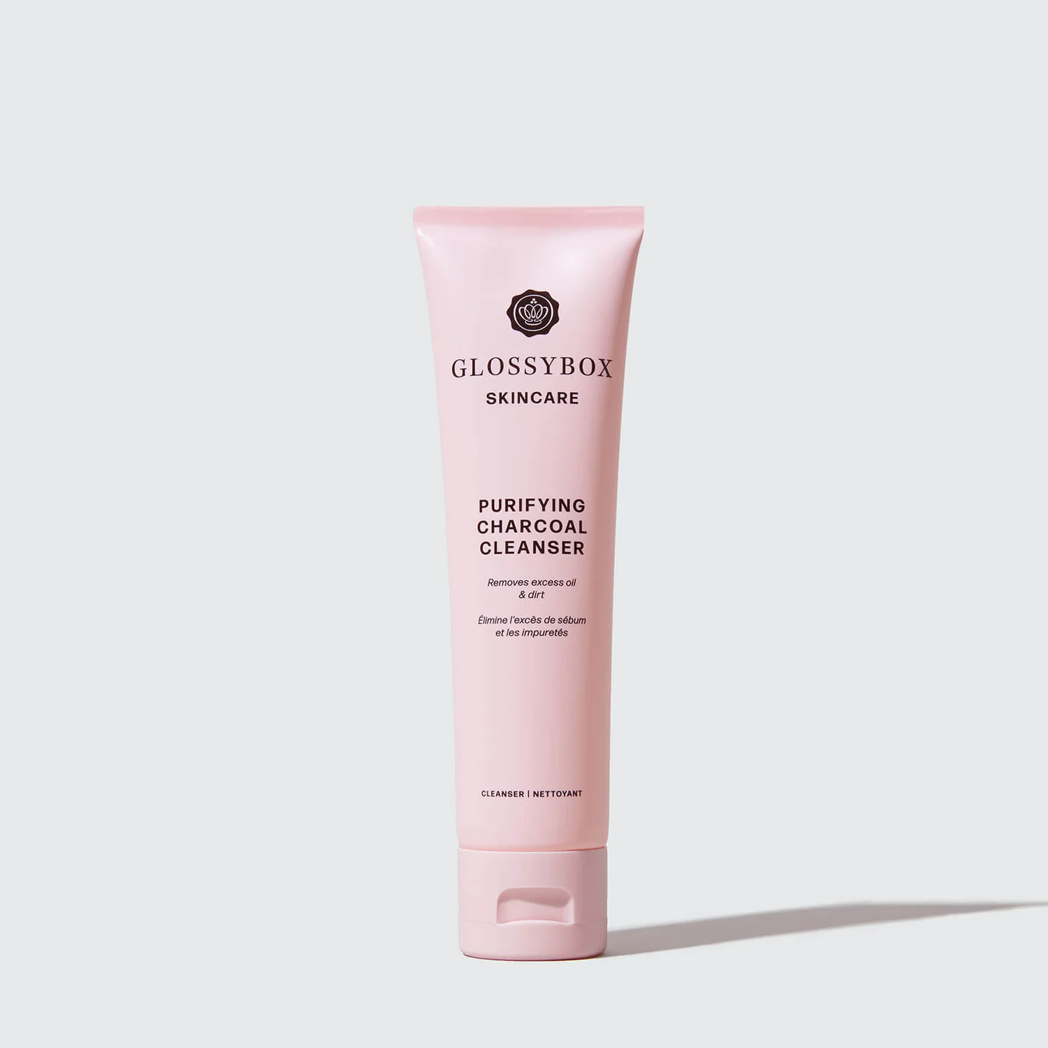 a pink tube of Glossybox - Purifying Charcoal Cleanser