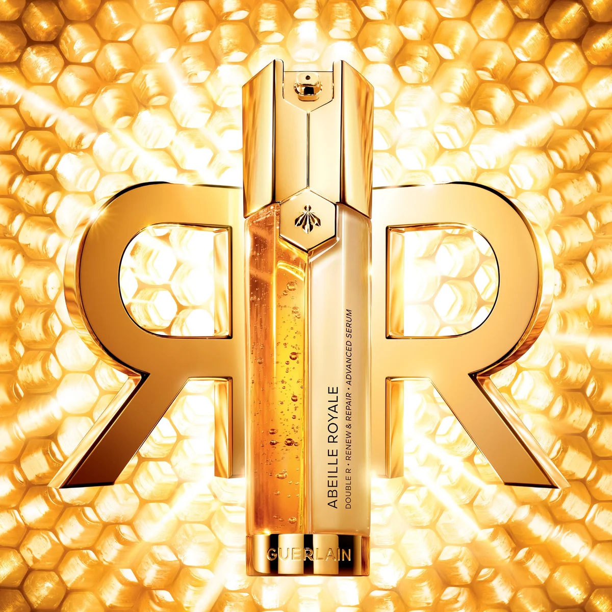 GUERLAIN Abeille Royale Double R Renew and Repair Advanced Serum 50ml | Luxury Smoothing Plumping Face Serum | French Skincare Treatment