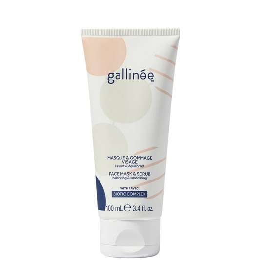 Gallinée Prebiotic Face Mask & Scrub 100ml | Brightening Clay Exfoliator