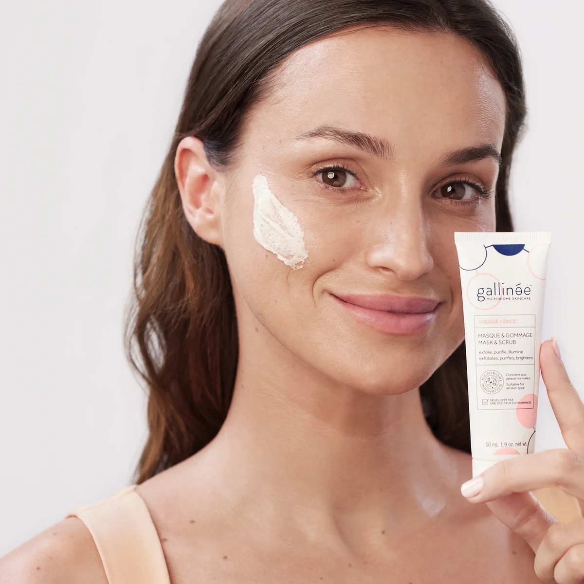 Gallinée Prebiotic Face Mask & Scrub 100ml | Brightening Clay Exfoliator