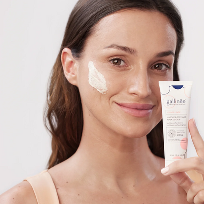 Gallinée Prebiotic Face Mask & Scrub 100ml | Brightening Clay Exfoliator