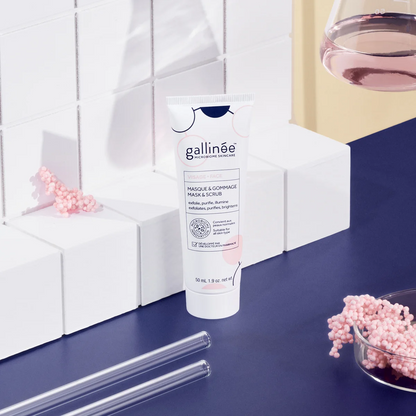 Gallinée Prebiotic Face Mask & Scrub 100ml | Brightening Clay Exfoliator