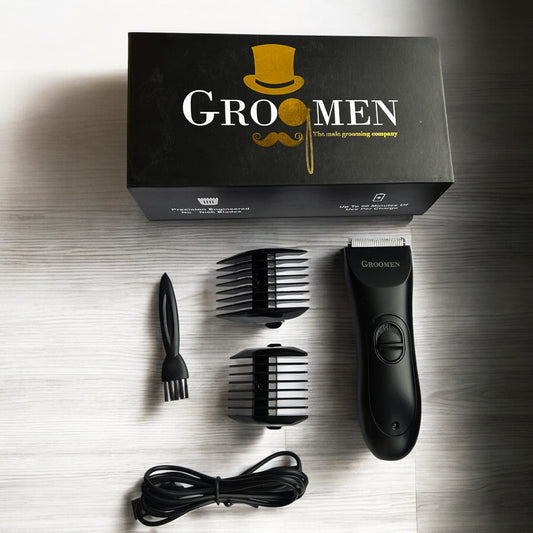 Groomen No-Nick™ Trimmer Facial and Body Hair Trimmer Gift Set for Manscaping