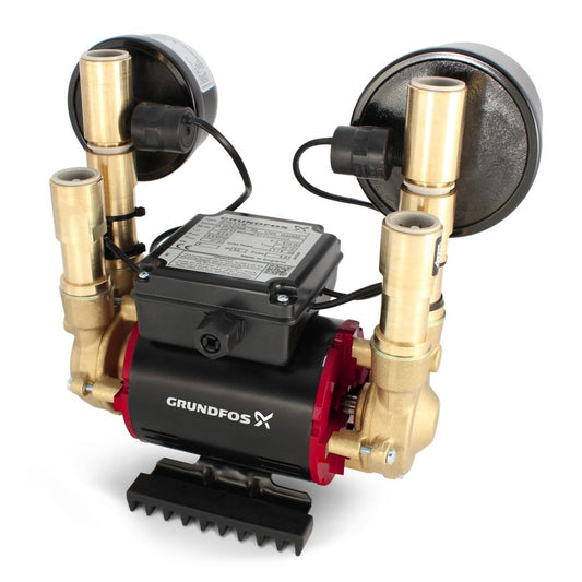 Grundfos Amazon STN-4.0B Brass Universal 4.0 Bar Twin Impeller Shower Pump