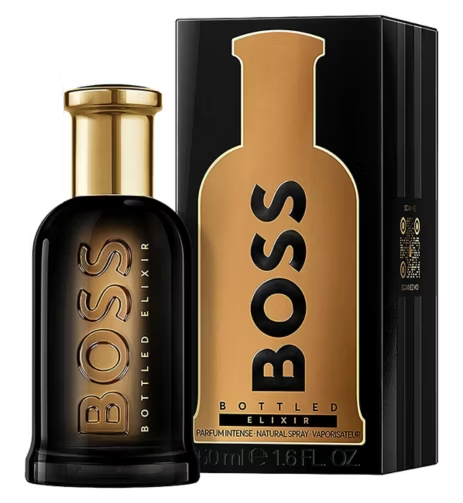 HUGO BOSS BOSS Bottled Elixir Parfum Intense for Him 50ml | Long-Lasting Woody Mens Fragrance with Cedarwood & Vetiver | Ambery Spicy Mens Aftershave