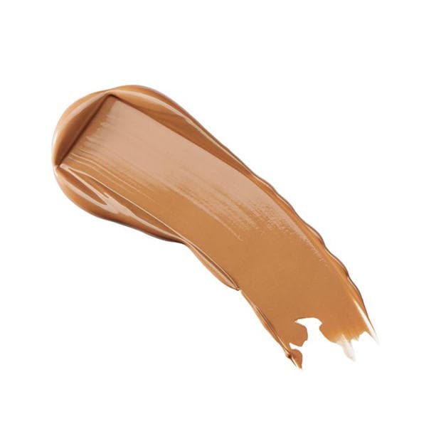 Brown makeup swatch on a white background