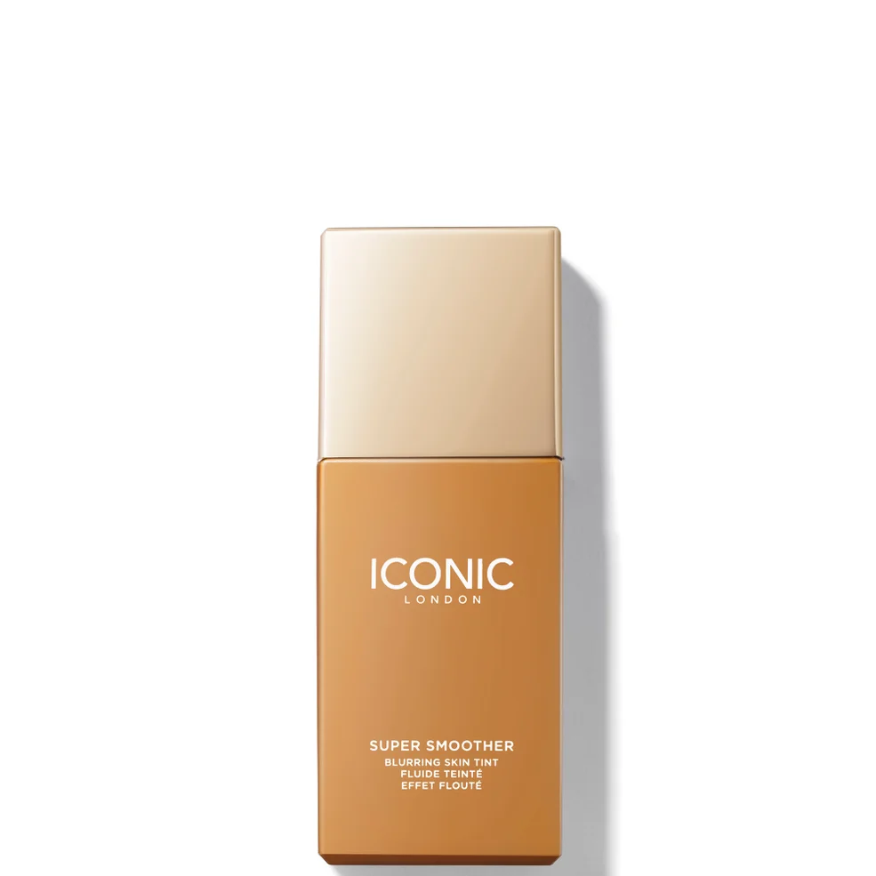 Cosmetic bottle labeled 'Iconic London' on a white background