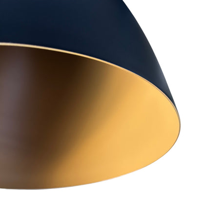 Innermost Chelsea 40 Ceiling Pendant Light – Black/Gold, 42x43cm, Aluminium/Steel, E27 LED, Industrial Modern