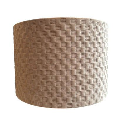 Shropshire Shades - Harrogate Natural Quilted Velvet Lamp Shade - Medium 33(D) x 20(H) cm
