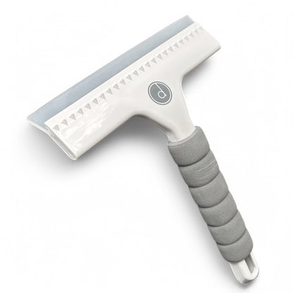 Soft Grip Silicone Squeegee Bundle – White, 19cm Blade, 2 Extra Dual-Edge Blades, Foam Handle