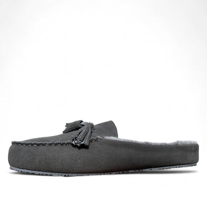Just Sheepskin Men's Slippers Chiswick in Granite - UK Size 8 (EU 42)