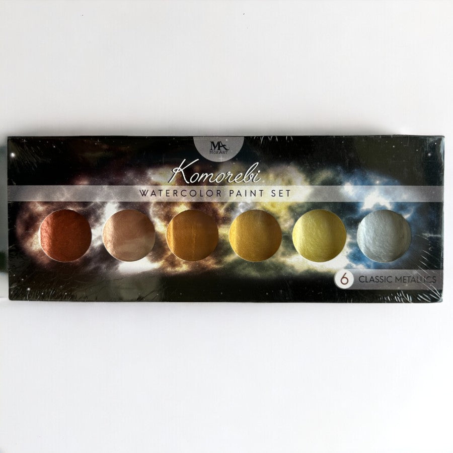 MozArt - Komorebi Metallic Watercolour Paint Set - 6 Shimmery Colours