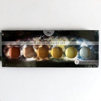 MozArt - Komorebi Metallic Watercolour Paint Set - 6 Shimmery Colours