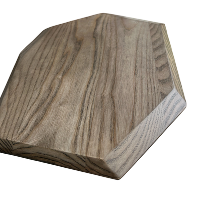 Fairmont & Main Wooden 40cm Food Board Stained Ash Rectangular Faceted Dishwasher Safe AS706
