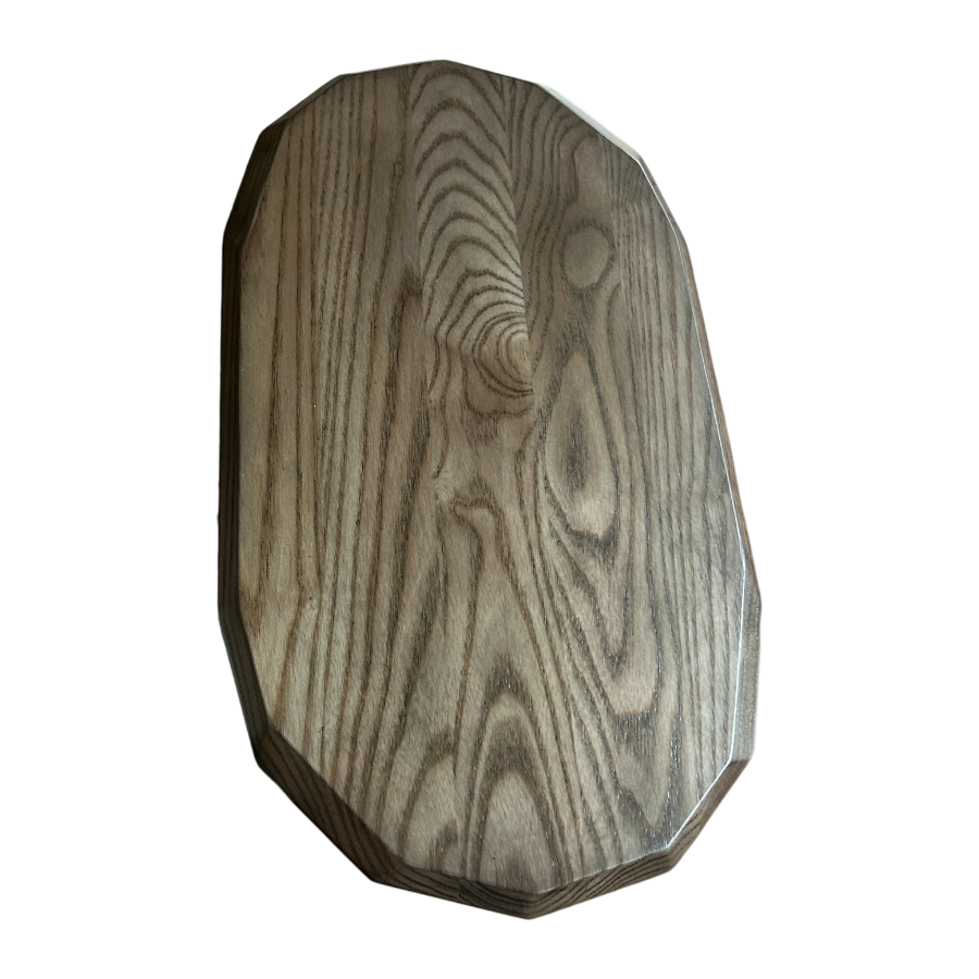 Fairmont & Main Wooden 40cm Food Board Stained Ash Oval Faceted Dishwasher Safe AS706R