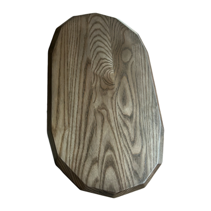 Fairmont & Main Wooden 40cm Food Board Stained Ash Oval Faceted Dishwasher Safe AS706R