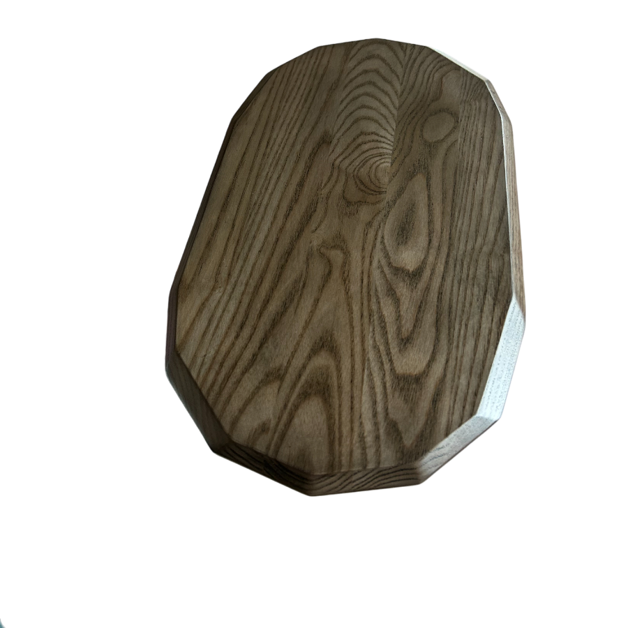 Fairmont & Main Wooden 40cm Food Board Stained Ash Oval Faceted Dishwasher Safe AS706R